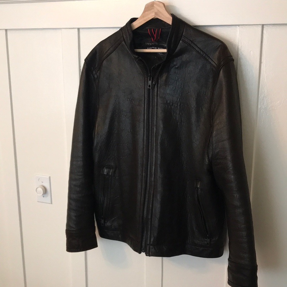 Andrew Marc Black Leather Jacket